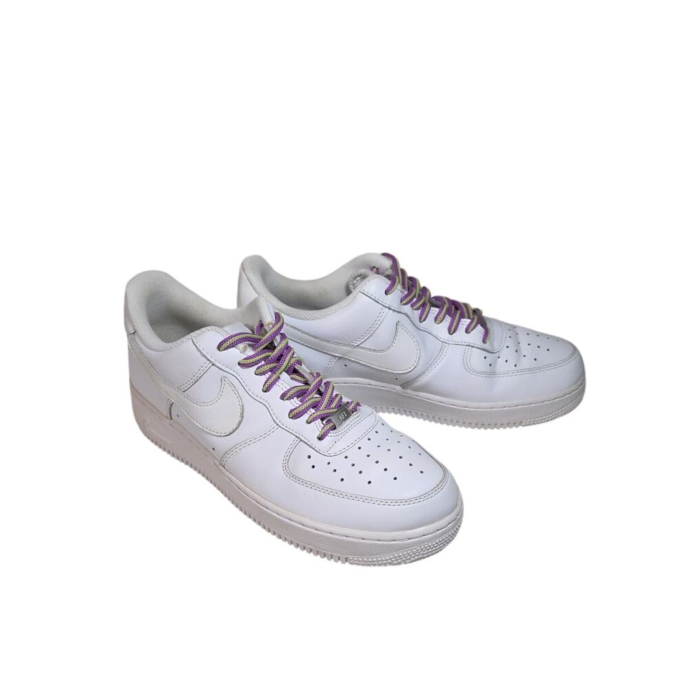 Nike Air Force 1 AF1 Low Sneakers with Custom Laces Mens Size 9.5